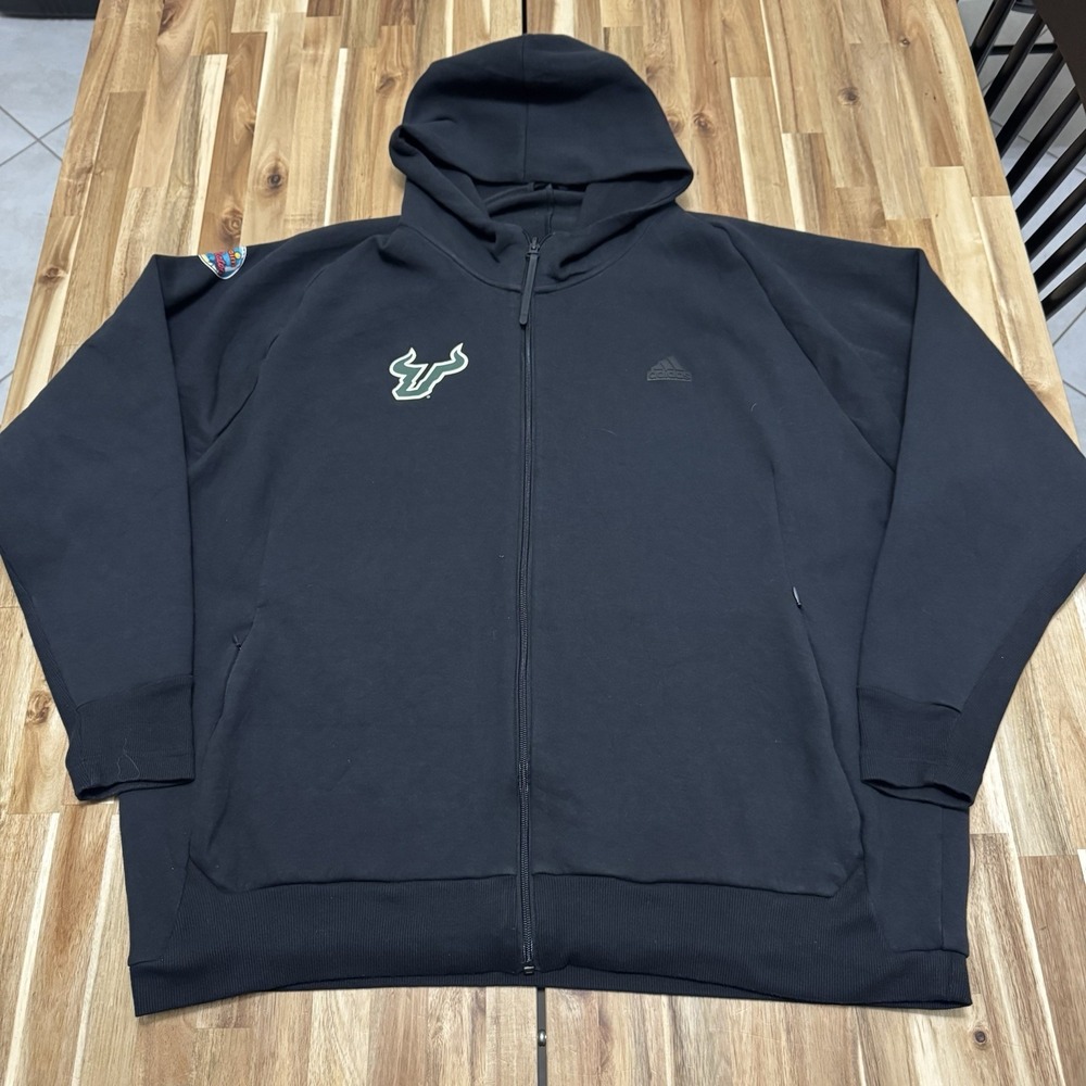 USF Bulls Hoodie Mens 3XL Black Adidas‎ Player Team Issued Bowl Game College
